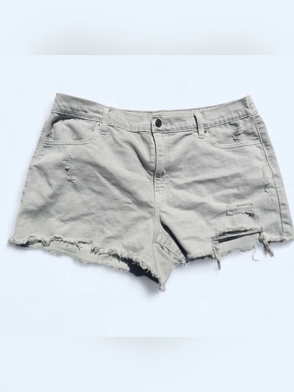 Aerie light gray denim shorts 🐰🤍